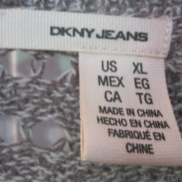 DKNY Jeans Woman's Open Knit Button Front Cardigan - Picture 2 of 6